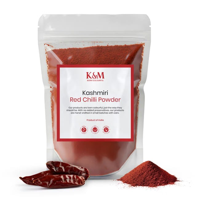 Kanz & Muhul Kashmiri Red Chilli Powder (Mirchi Powder) – Organic, Hand‑Grinded, Bright Red Colour, Mild Heat