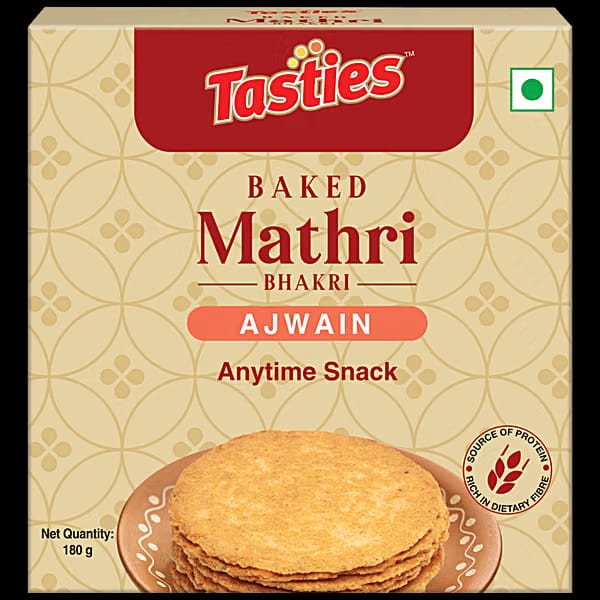Tasties Bhakri Baked Mathri - Ajwain