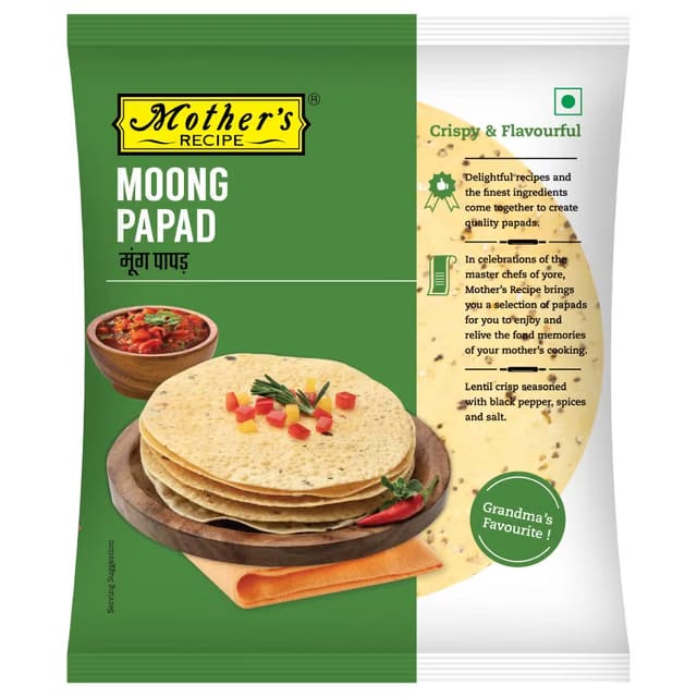 Mother's Recipe Moong Papad 5" Pouch
