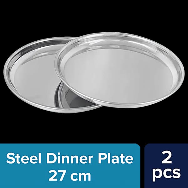 Dinner Plate/Thali - No. 12, N.P.Bidding, Stainless Steel