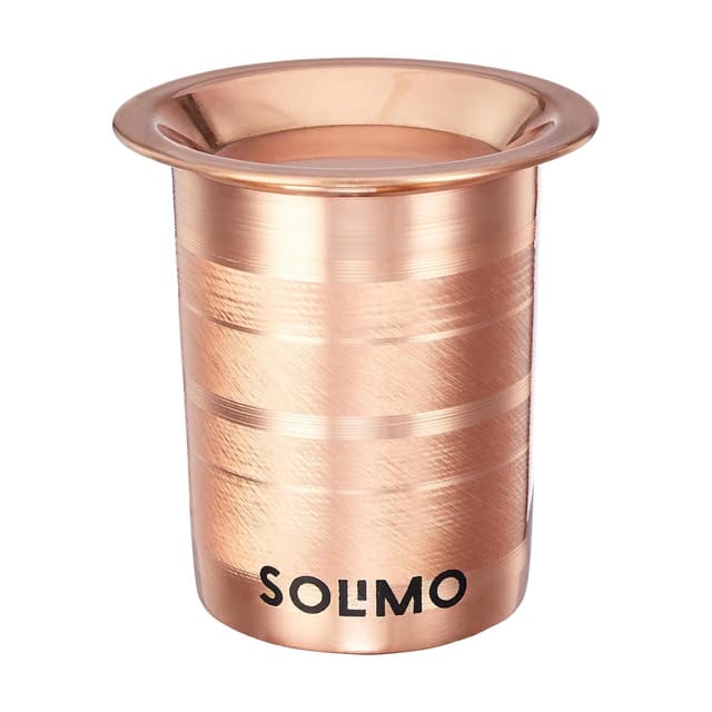 Solimo Copper Tumbler Cup with Lid, Set of 2