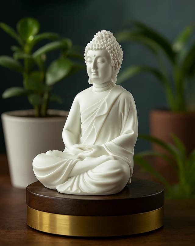 White Buddha Idol 5 Inch
