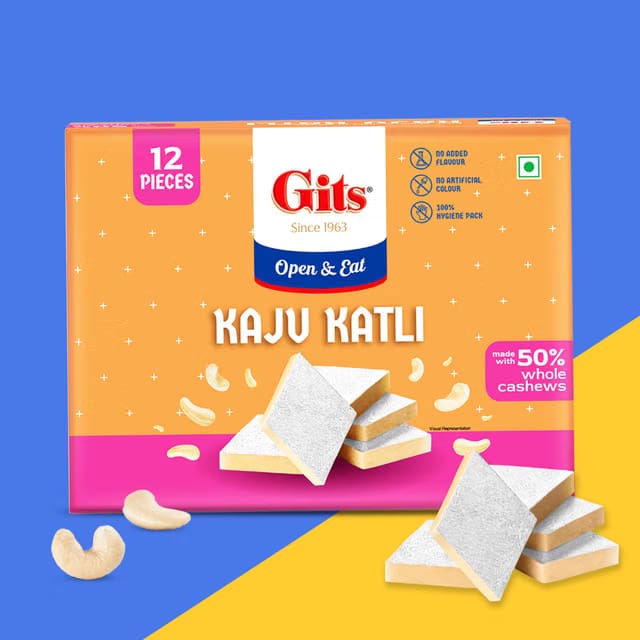 Gits Kaju Katli 125 Gm X 1 Box (12 Pieces)