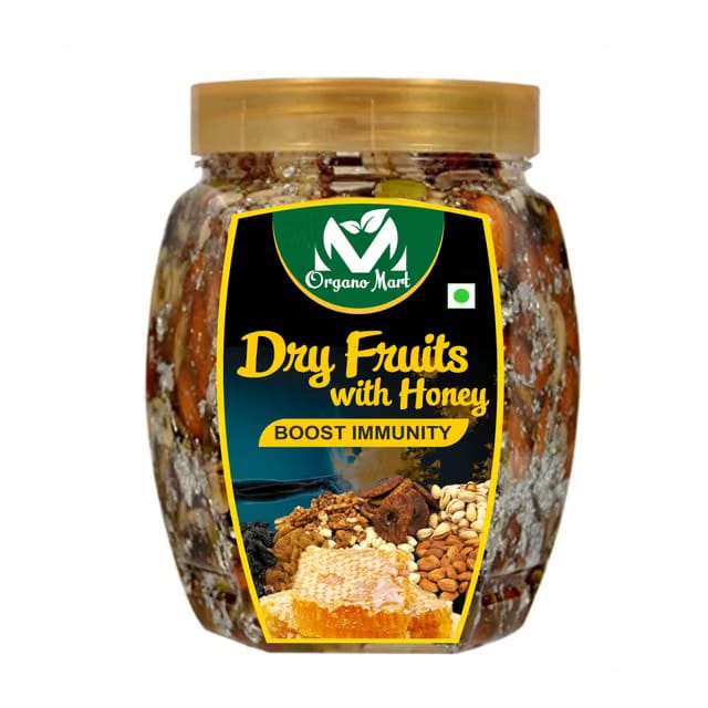Organo Mart Kashmiri Honey Mixed Dry Fruits and Nuts Roasted Crunchy 1kg