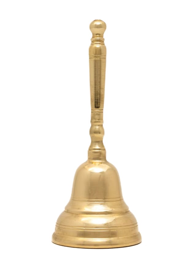 DMI Brass Pooja Bell/Pooja Ghanta/Temple Bell - 6.3" Height