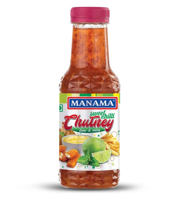 Manama Lime and Mint Sweet Chilli Dip Chutney, Spicy Dip, Good with Samosa, French Fries and Other Snacks