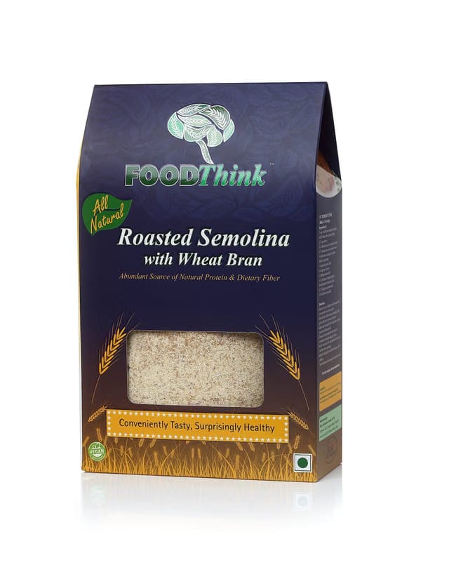FOODThink Roasted Rava/Sooji (Semolina) with Wheat Bran