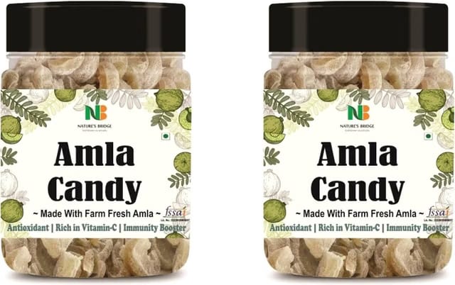 Nature's Bridge Dried Amla Candy, Organic Dry Indian Gooseberry Fruit Without Added Preservative Amla Candy