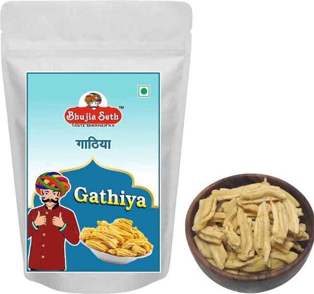 BHUJIYA SETH Ganthiya namkeen snacks (300 X 2) gm Gathiya