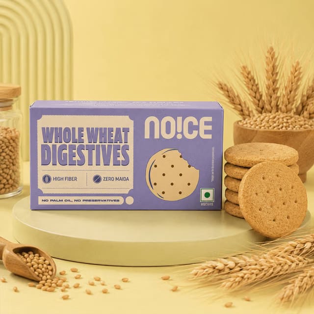 NOICE Whole Wheat Digestives Biscuit (High Fiber, No Maida)