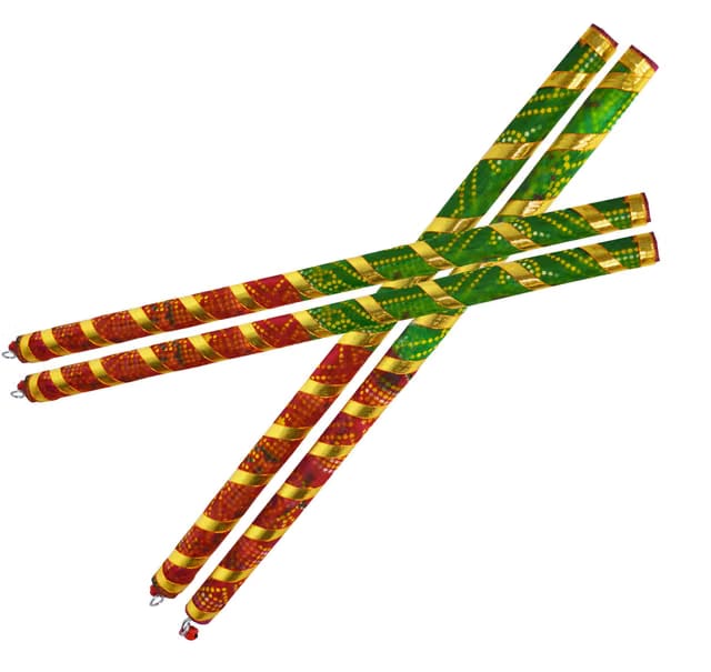 ME & YOU Home & Decor Navratri Celebrations Wooden Decorative Dandiya Stick for Garba 4 Sticks