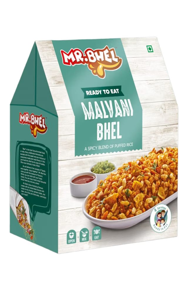 Mr.Bhel Ready to Eat Malvani Bhel, Spicy Puffed Rice Snack Mix