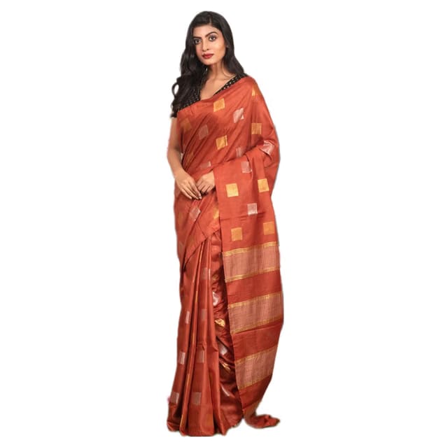 Bhagalpuri Silk Saree, Handwoven Semi Tussar
