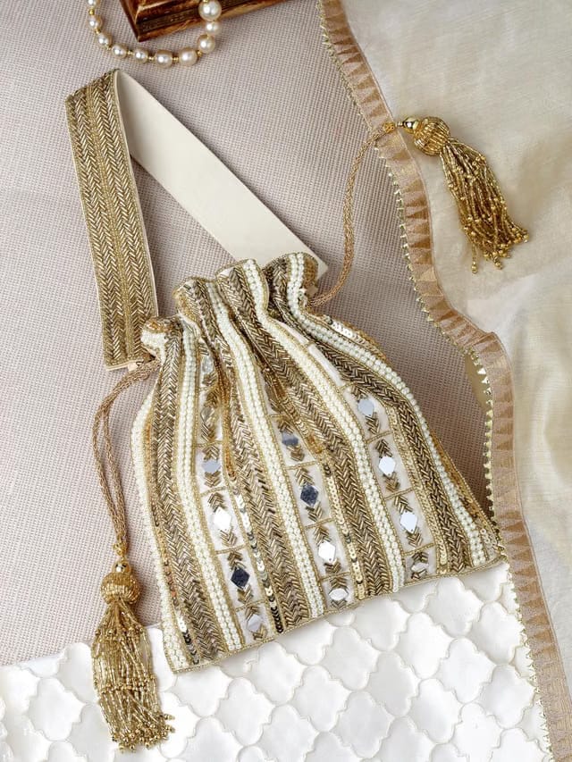 Anekaant Embellished Tasselled Potli