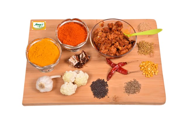 Amoga's Pickles Factory Andhra Fresh Cauliflower /Gobi Pickle /Achar /Pachadi (400)
