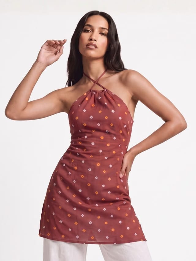 Sahar Halterneck Kurti