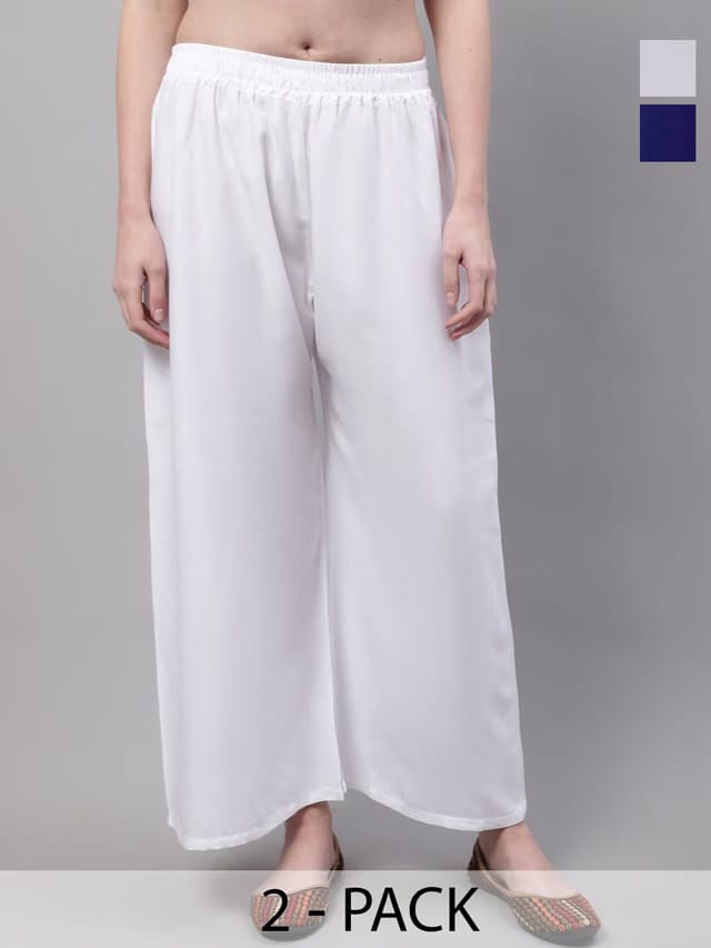 Women 2 Flared Ethnic Palazzos