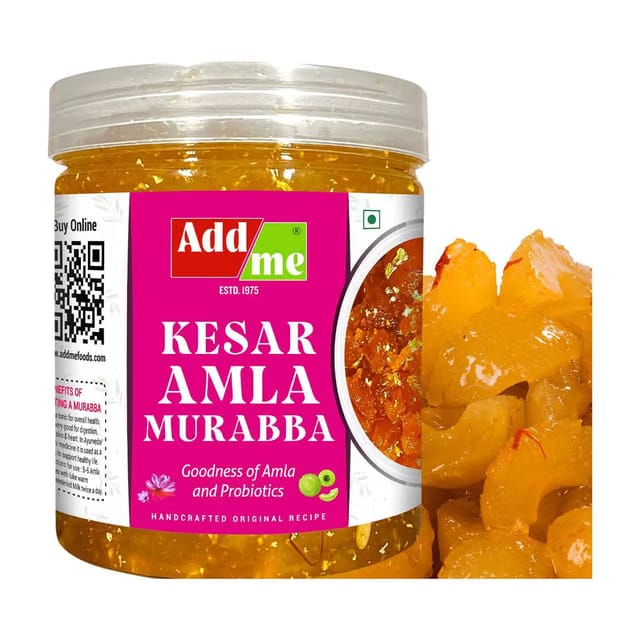 Add me Amla Murabba with Kesar vark Seed less awla muraba 500G Pet Jar Amla Murabba