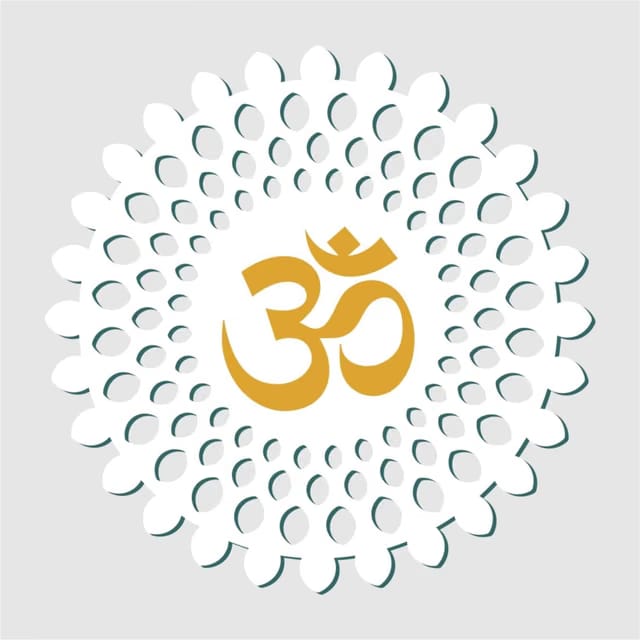 Engineered Wood Om Symbol, Decorative Wall Hanging, 27Cm Diameter For Home, Office, |