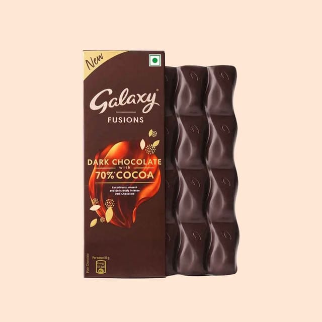 Galaxy Fusions Dark Chocolate Bar With 70% Cocoa