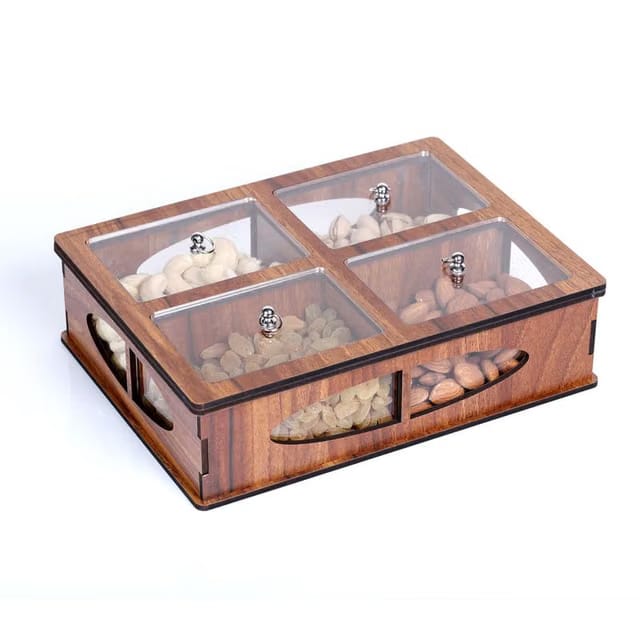 Decorative Dry Fruit Container Box, Mukhwas Box for Home and Office Decoration and Festive Gifting