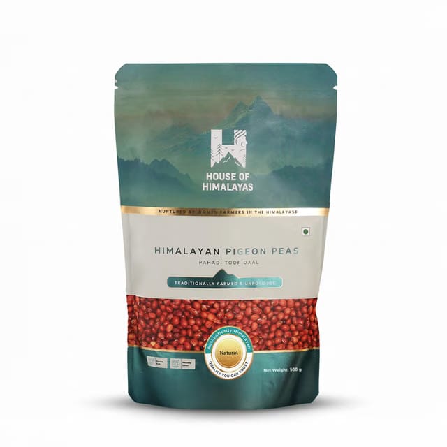 House of Himalayas Unpolished Pahadi Toor Dal, Himalayan Pigeon Peas, High Protein and Fibre, Sustainably Farmed