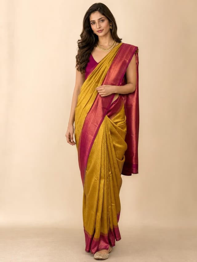 revika Woven Design Zari Art Silk Designer Kanjeevaram Saree