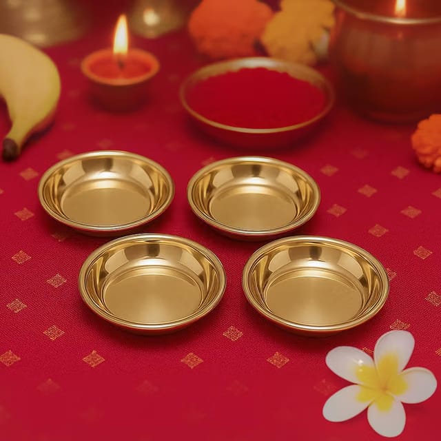 Ekhasa Pure Brass Thali for Pooja