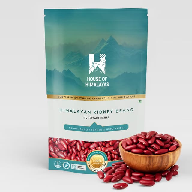 House of Himalayas Munsiyari Rajma, White Kidney Beans from Himalayas, Unpolished, Quick Boiling and Creamy Texture