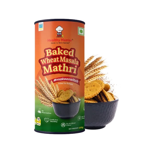 Healthy Master Baked Namkeen Mathri (Wheat Masala)