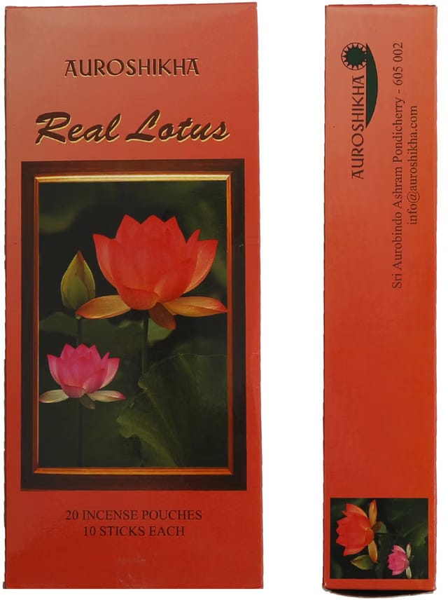 Auroshikha Real Lotus Incense Sticks Box - 20 Pouches in Box