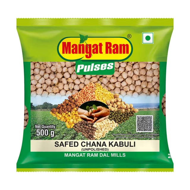 Mangat Ram Unpolished Safed Kabuli Chana