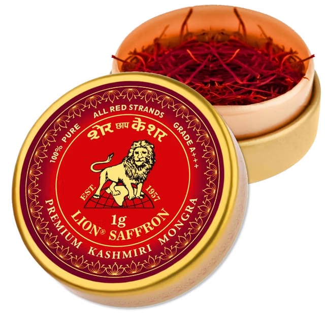 LION BRAND SAFFRON 1g Premium Kashmiri Mongra Saffron/Kesar (A+++ Grade) For Pregnant