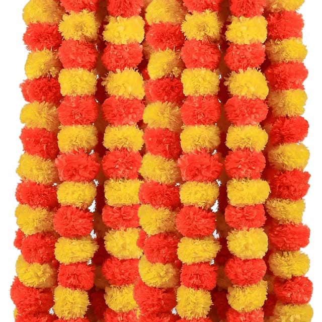 Artificial Flowers for Decoration, Marigold Flowers Garlands Home Decor, Diwali Decoration Items Home Decor