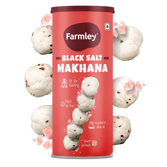Farmley Black Salt Roasted Makhana- Fit for Fasting