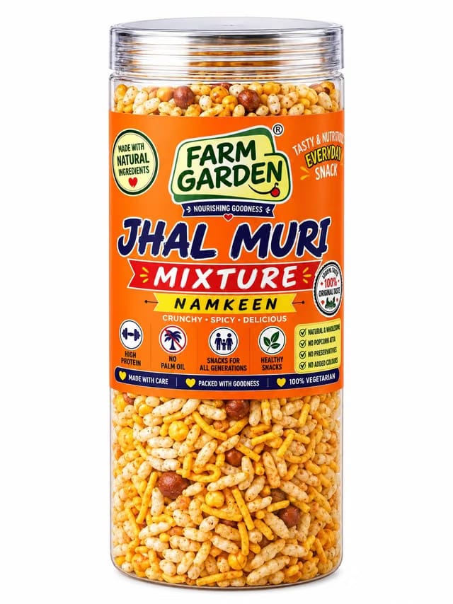 Farm Garden Jhal Muri Mixture Namkeen, Crunchy Spicy Snack