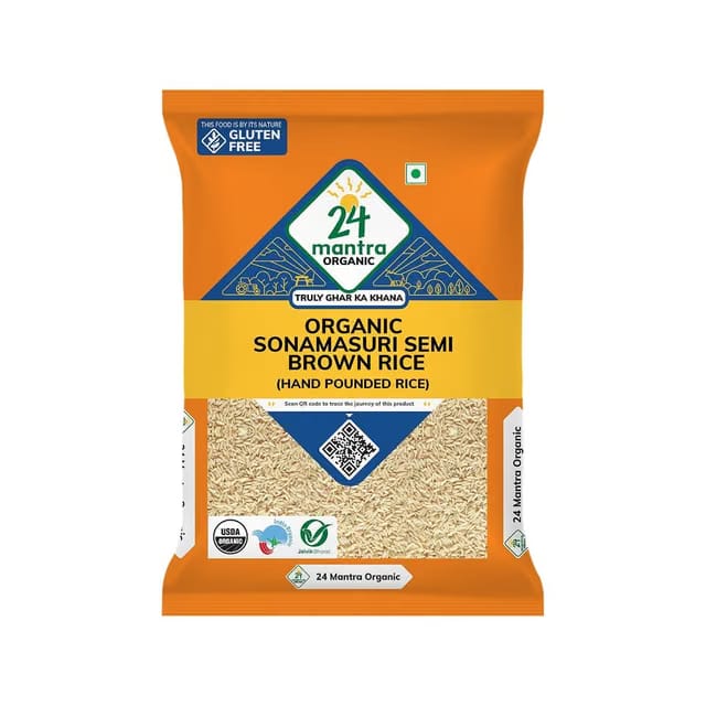 24 Mantra Organic Hand Pounded Sonamasuri Rice