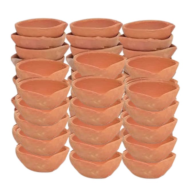 Gwan Natural Clay Traditional Diwali Ke Diya