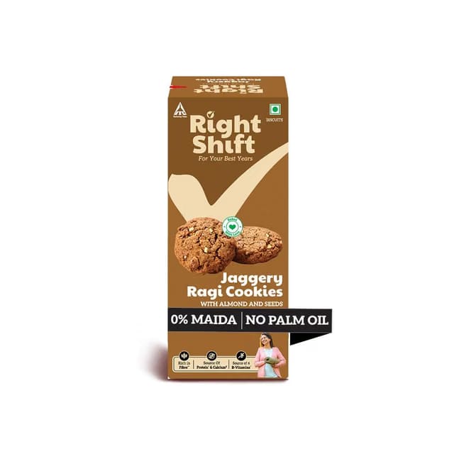 Right Shift Jaggery Ragi Cookies, 3x100g