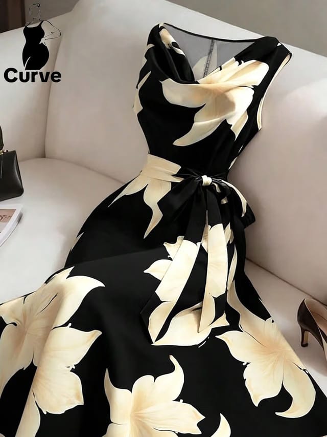 Women's Plus Size Tie Up Tank Dress