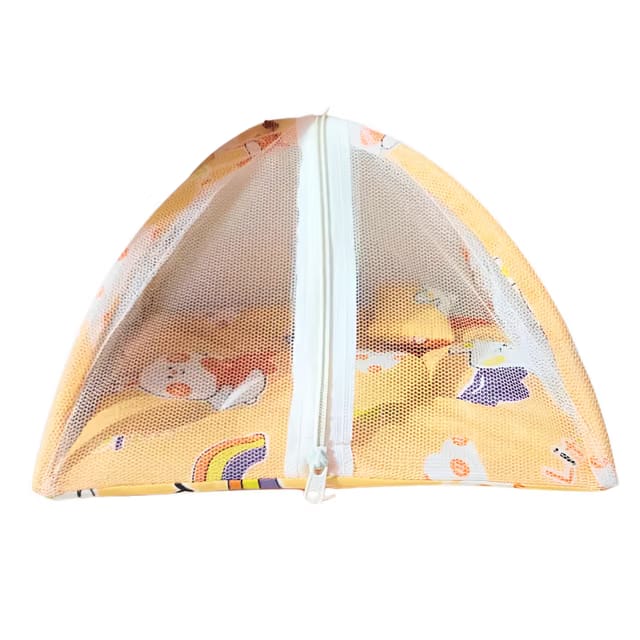 FKM Laddu Gopal Kanah ji Handcrafted Comfortable Bed/Bister/Singhasan with Mosquito Net and Pillows