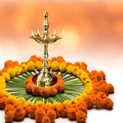 Kerla Samai Brass Table Diya Brass Table Diya (Height: 6 inch)