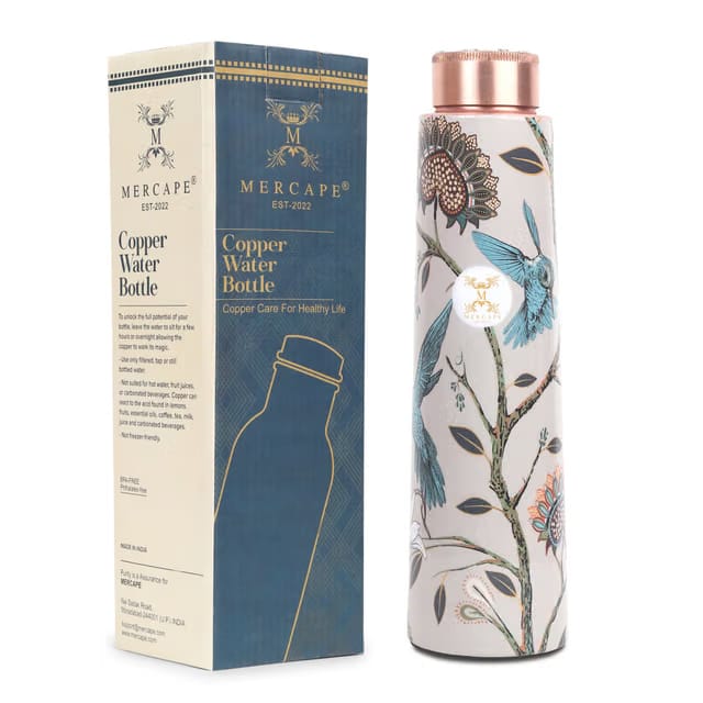 Floral Print Copper Bottle