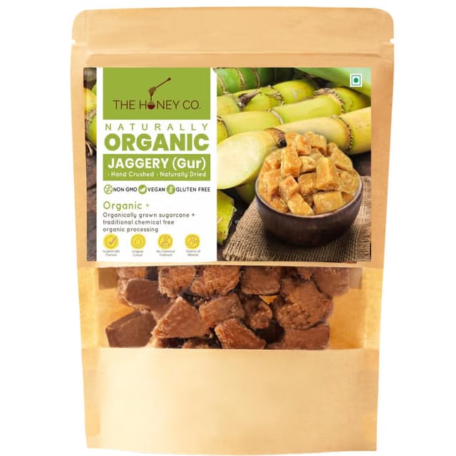 THE HONEY CO. Organic Jaggery (Gur) – 100% Natural Desi Gud