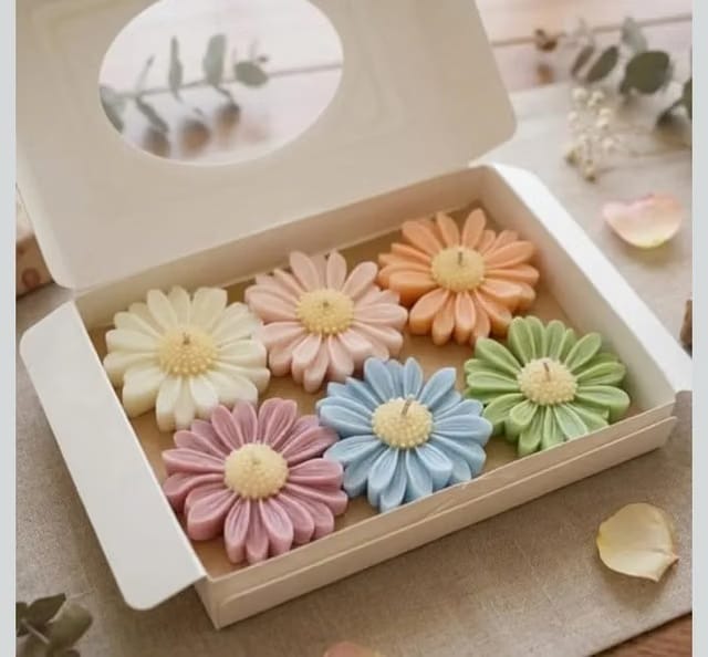 Wax Scented Floating Diya Candles for Home Decor Water Bowl, Flower Shape, Multi Colour, Decorative Diwali Diya
