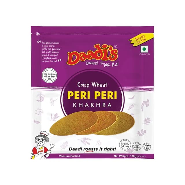 Daadi's Crips Wheat Peri Peri Khakhra