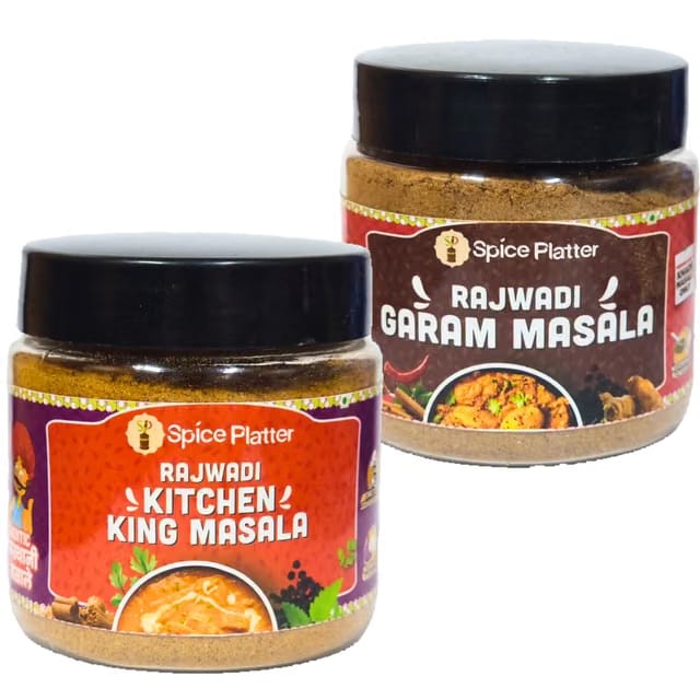 Spice Platter Rajwadi Garam Masala & Kitchen King Masala Combo
