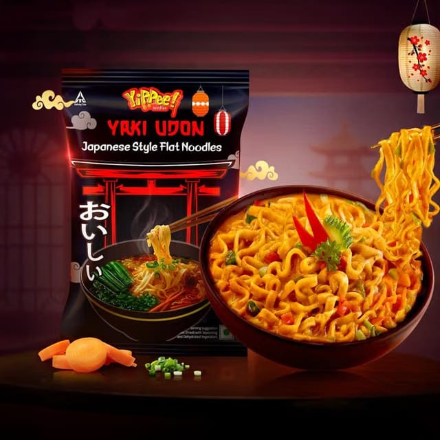 Yippee Japanese Yaki Udon Flat Instant Noodles