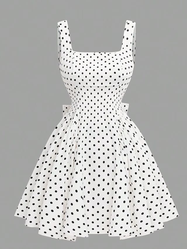 Women's Plus Size Bow A-Line Dress