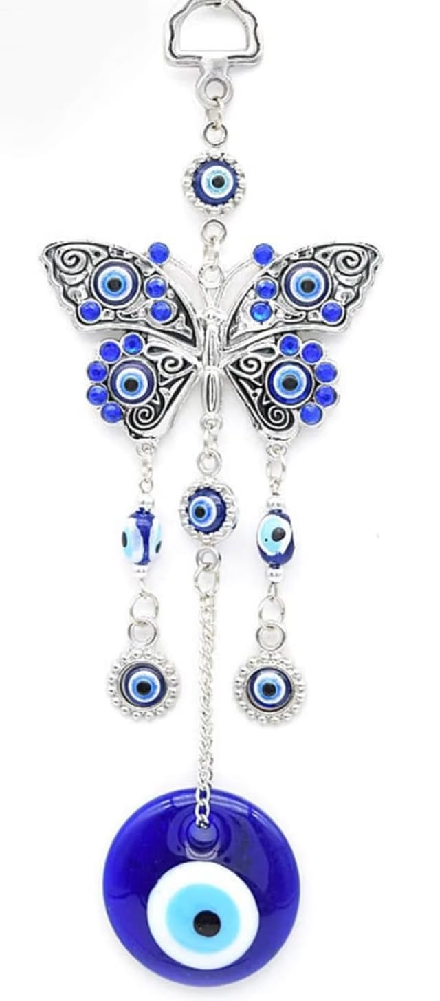 VRB Dec Plastic Tm 1 Pcs Turkish Om Evil Eye Hanging For Home Entrance Door,Wall,Car Pendant Dashboard Ornament Good